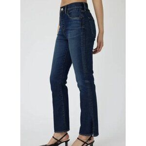 MOUSSY VINTAGE Glendora Flare High Rise Flare Jeans in 110 Blue Dark Denim